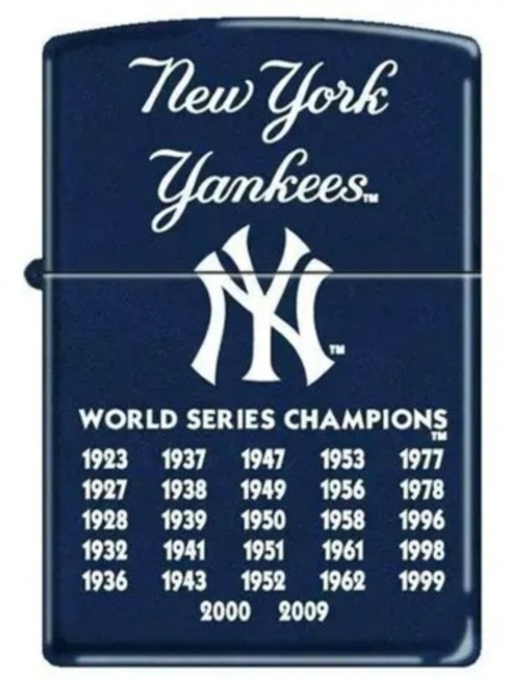 MLB Retired New York Yankees 27X World Series Baseball Zippo Lighter